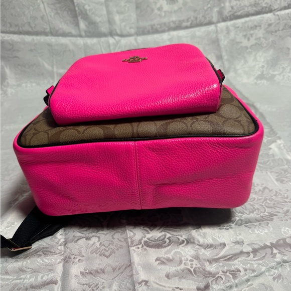 Coach Court Brown and Pink Backpack - Picture 8 of 9